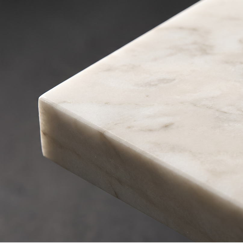 Plaque en marbre blanc avec veinage naturel pour projets architecturaux